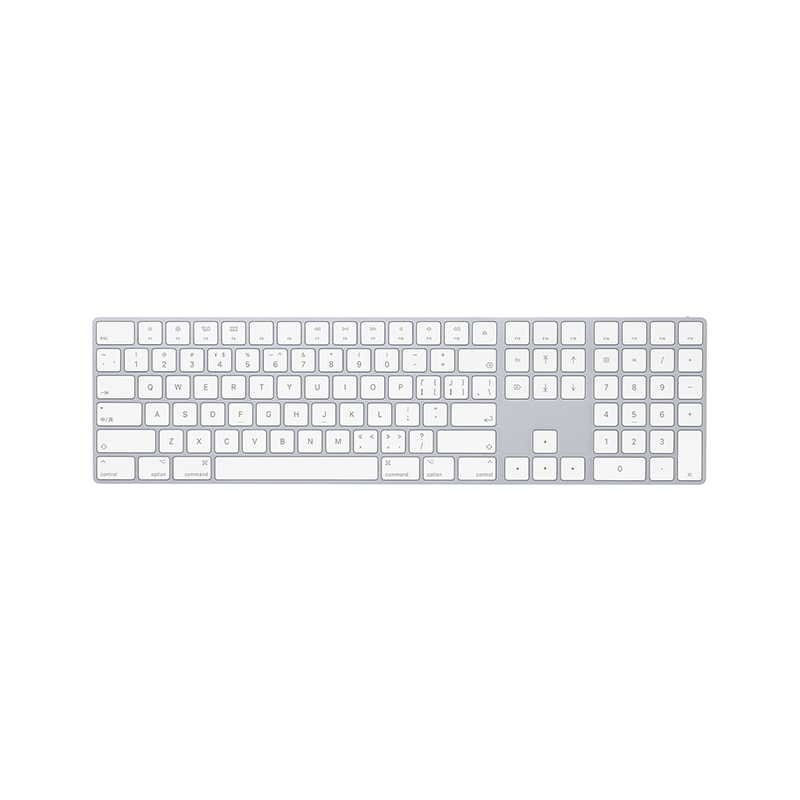 Apple 精妙鍵盤配備數字鍵盤 - 中文 (拼音) - 銀色